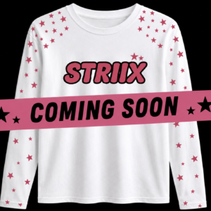☆White and rose pink star long sleeve jersey